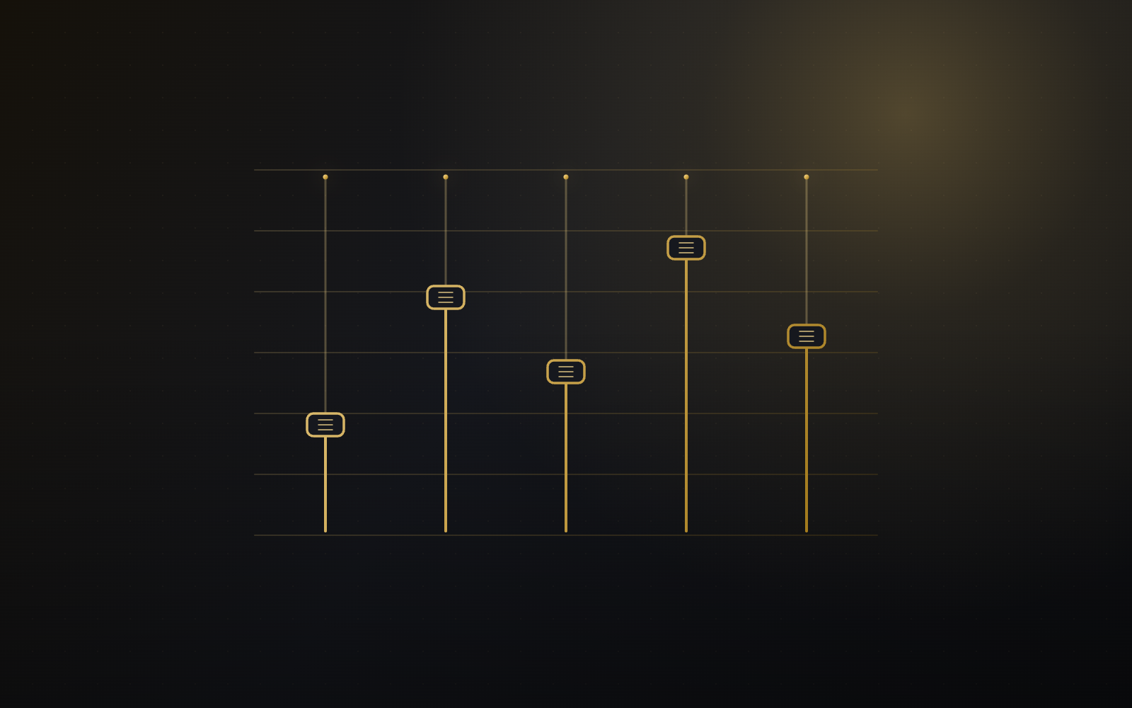 Gold equalizer illustration representing fine-tuning a language model