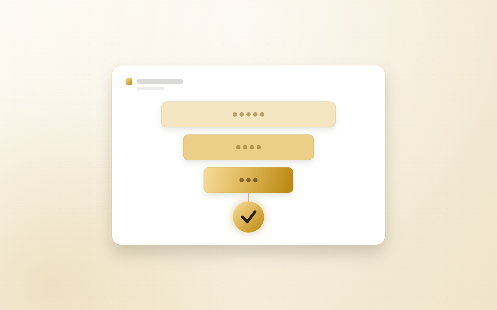 Product UI illustration of a lead conversion funnel